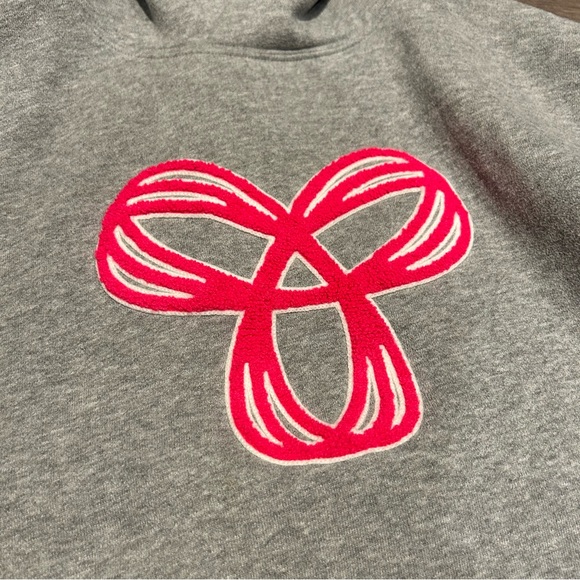 Aritzia Tna Grey & Neon Pink Logo Hoodie Size M - Picture 2 of 7